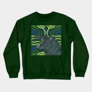 Modern Hippo Crewneck Sweatshirt